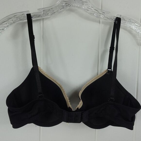 Maidenform Womens Black Padded Bra with Lace & Bow Detail Size 34B - Picture 5 of 10